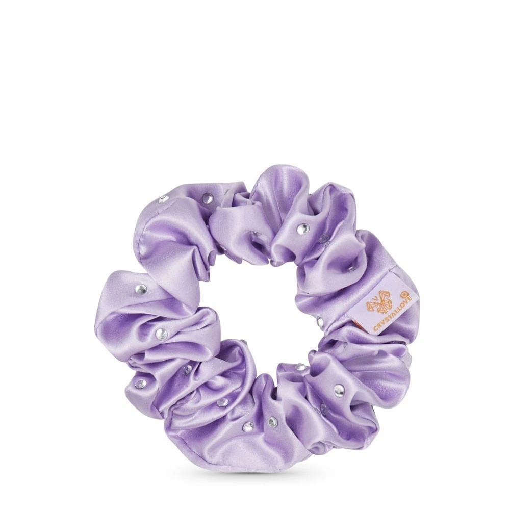 Crystalized Silk Scrunchie - Lilac 4 Crystalized Silk Scrunchie - Lilac - Afbeelding 2